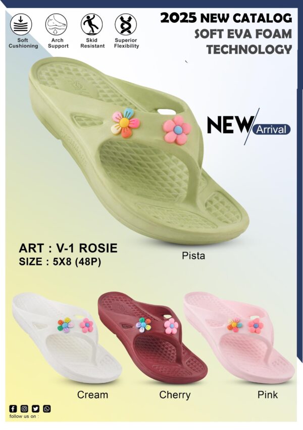 Ziplite Women Stylish EVA Slipper (V-1 Rosie)
