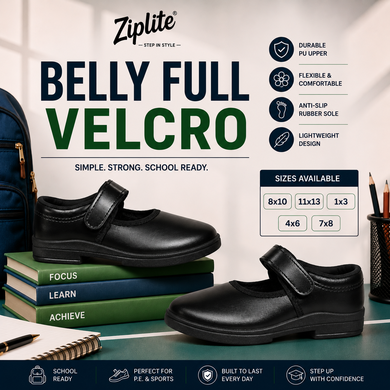 Belly Full Velcro Black