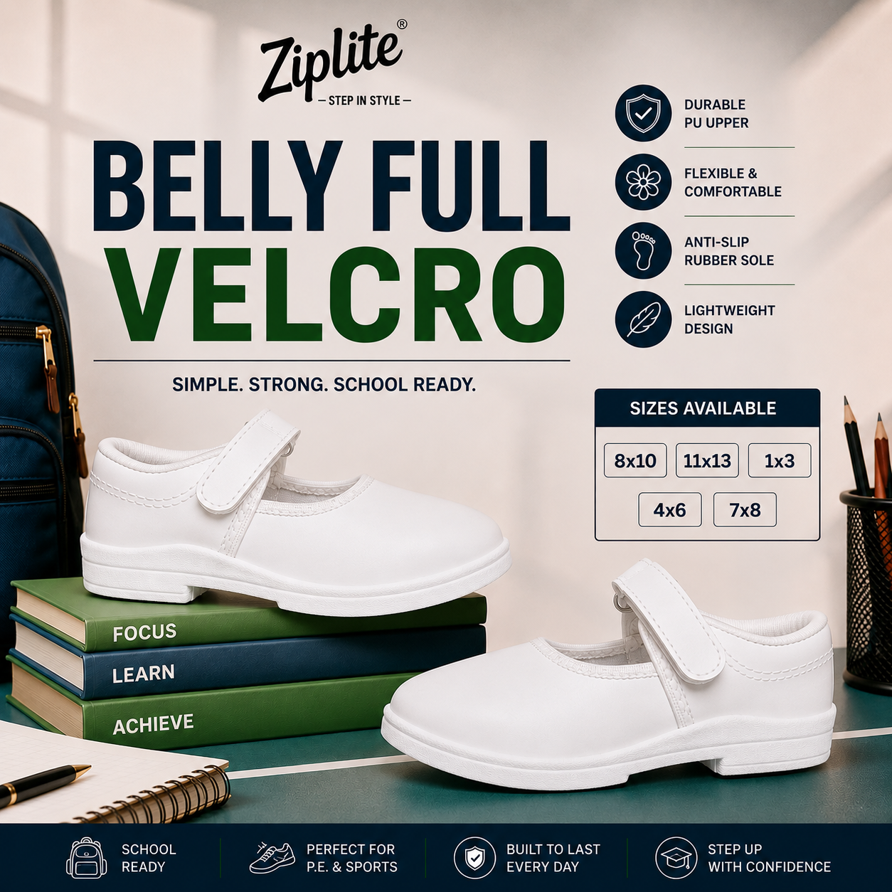 Belly Full Velcro White