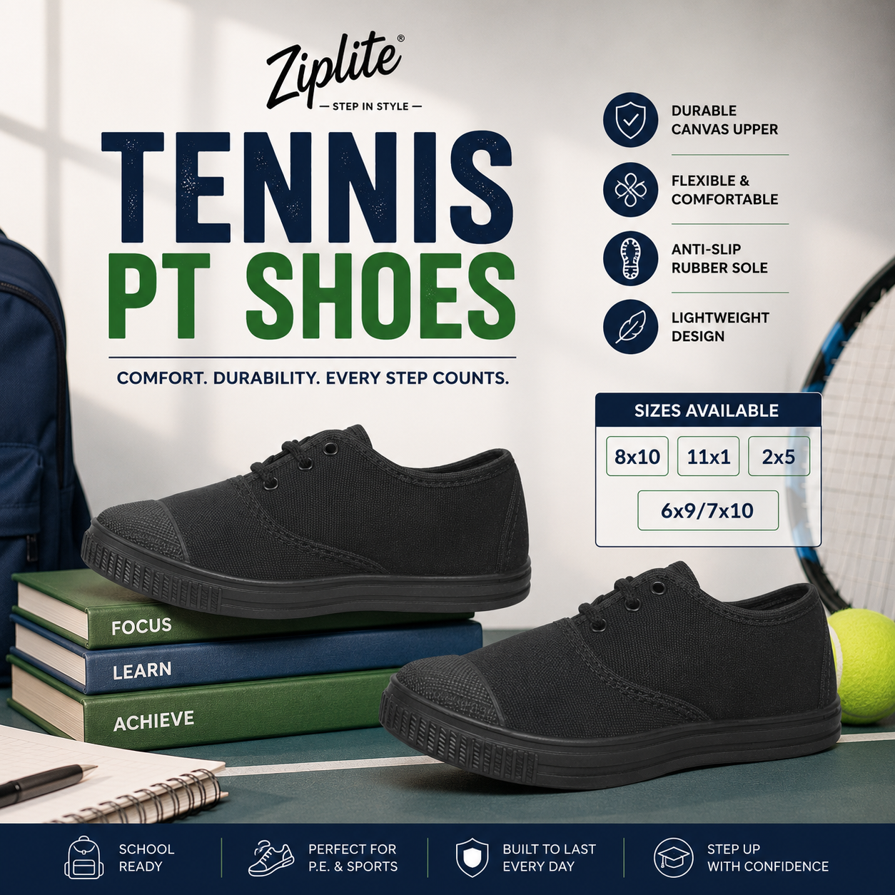 Tennis PT Shoes Black